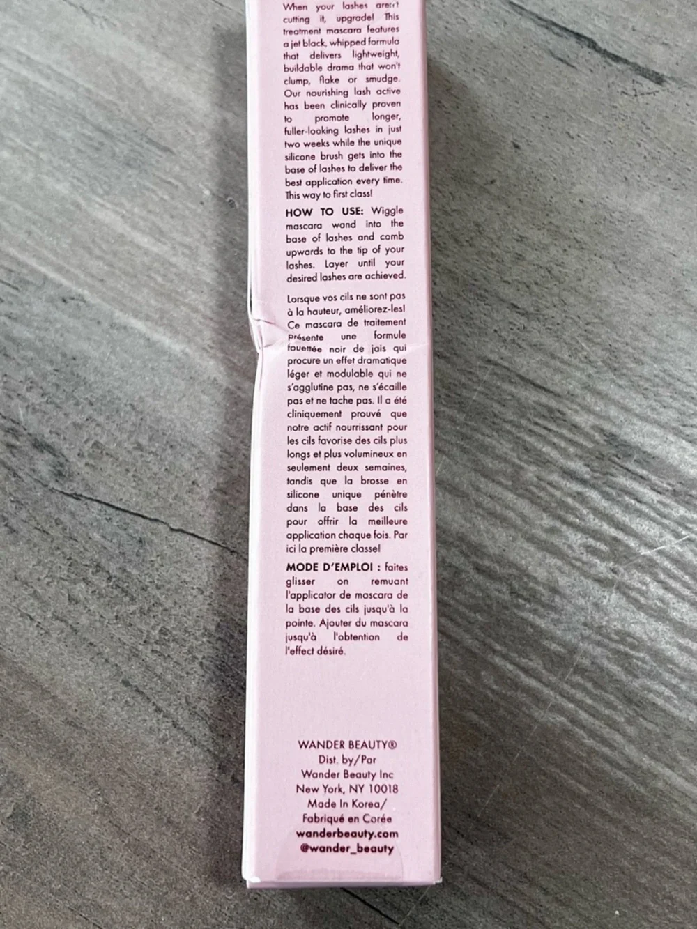 WANDER BEAUTY Classic Mascara Upgraded Lashes Treatment in Jet Black NIB